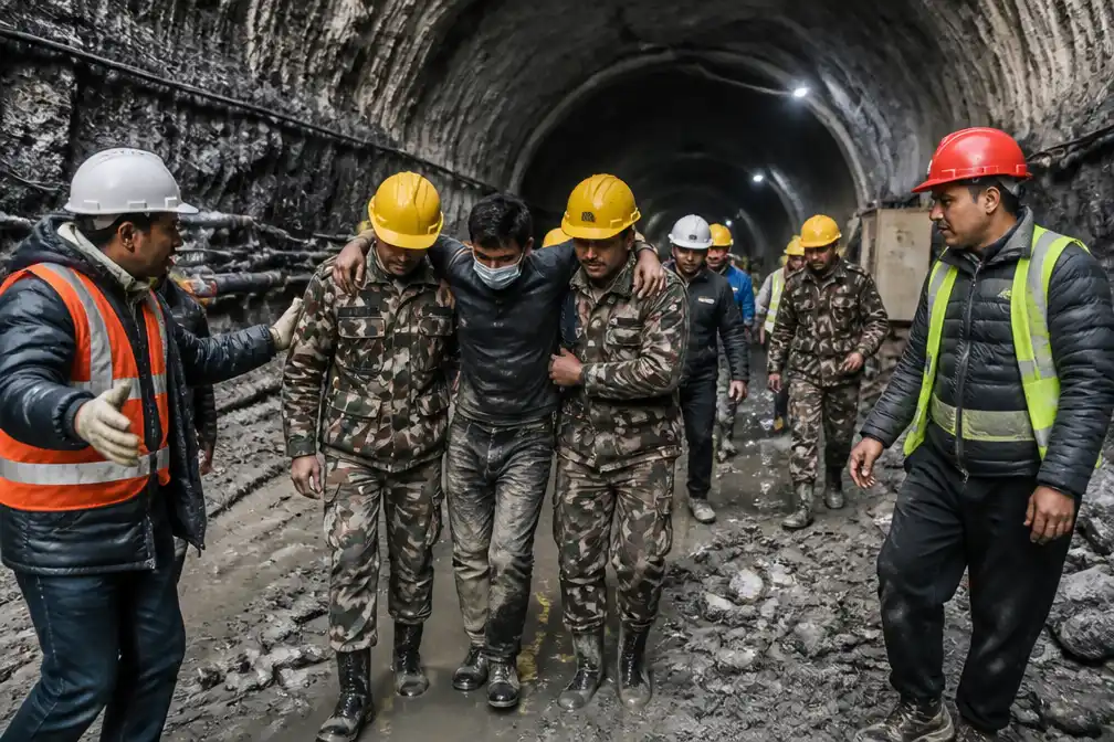 Twee arbeiders gered uit Nepalese tunnel negen dagen na overstroming