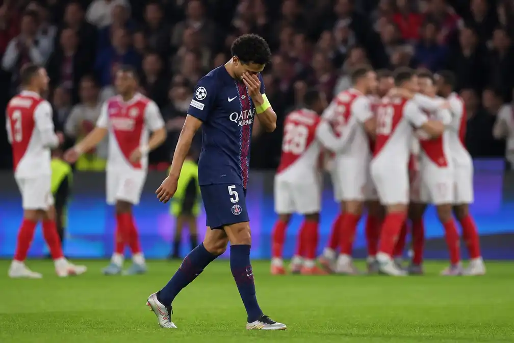 PSG verliest thuis met 1-2 van Monaco en telt twee punten uit drie duels