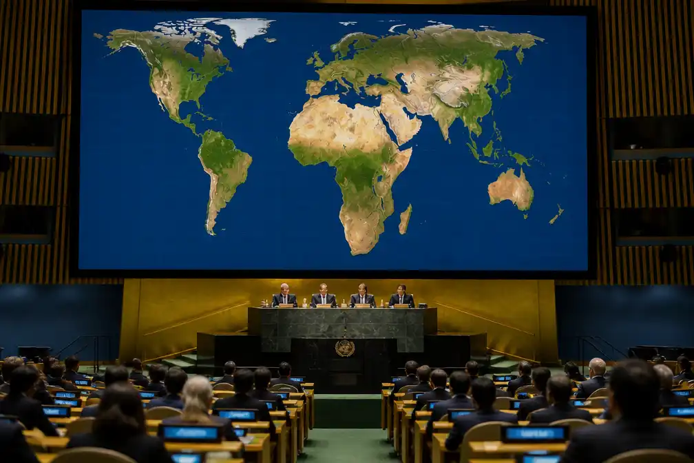 VN nemen nieuwe wereldkaart aan met ware omvang Afrika