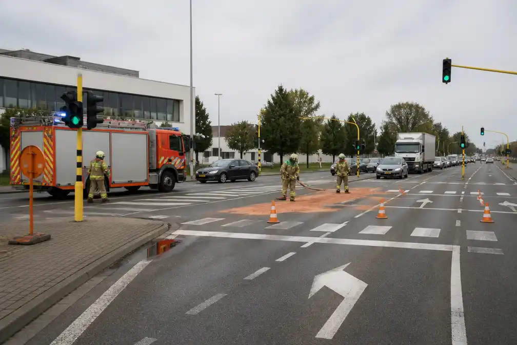 Brandweer tweemaal opgeroepen naar omgeving Rijksweg in Roeselare voor brandje en oliespoor
