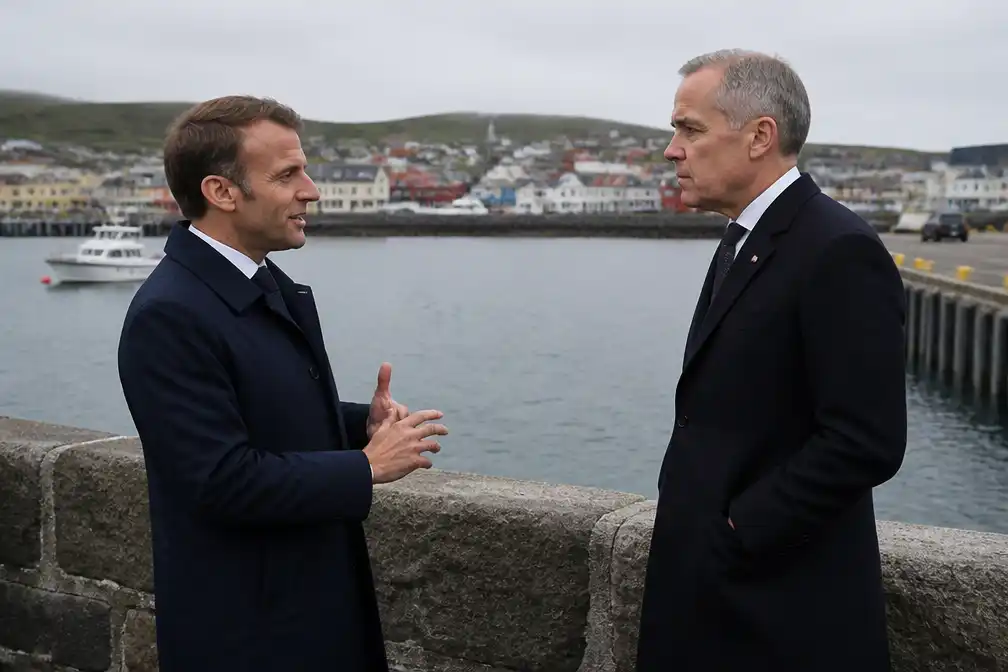 Macron reist naar Saint-Pierre en Miquelon voor overleg met Canadese premier