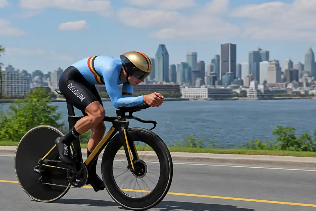Evenepoel pakt in Montreal als eerste rencer vierde tijdritgoud op rij