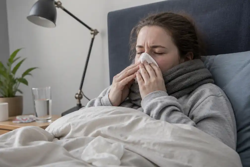 Grieperig op bed in Nederland? Waarschijnlijk geen griep, maar een ander virus