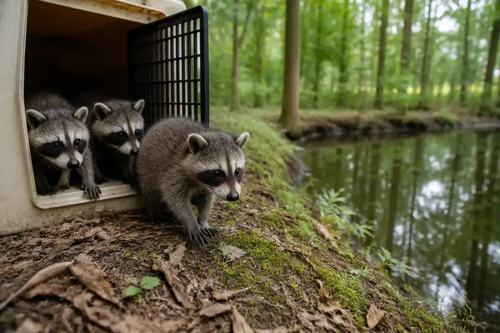 Tientallen moederloze wasberen in Mississippi klaargestoomd voor leven in het wild