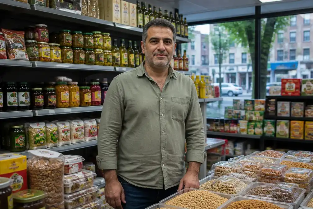 Basel (50) runt vijf maanden na eerste taalles eigen supermarkt in Rotterdam