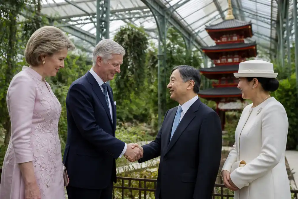 Belgisch koningspaar neemt afscheid van Japanse keizer na staatsbezoek