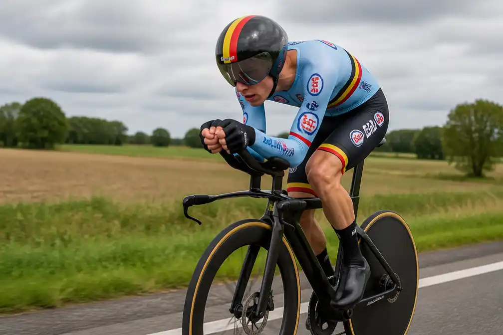 Vic De Smet (17) pakt zilver op het WK tijdrijden bij de junioren