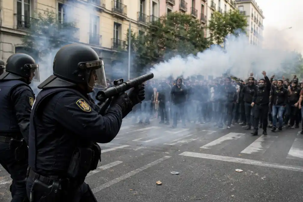 Gewelddadige protesten in Madrid na uitzetting van 87-jarige na 71 jaar