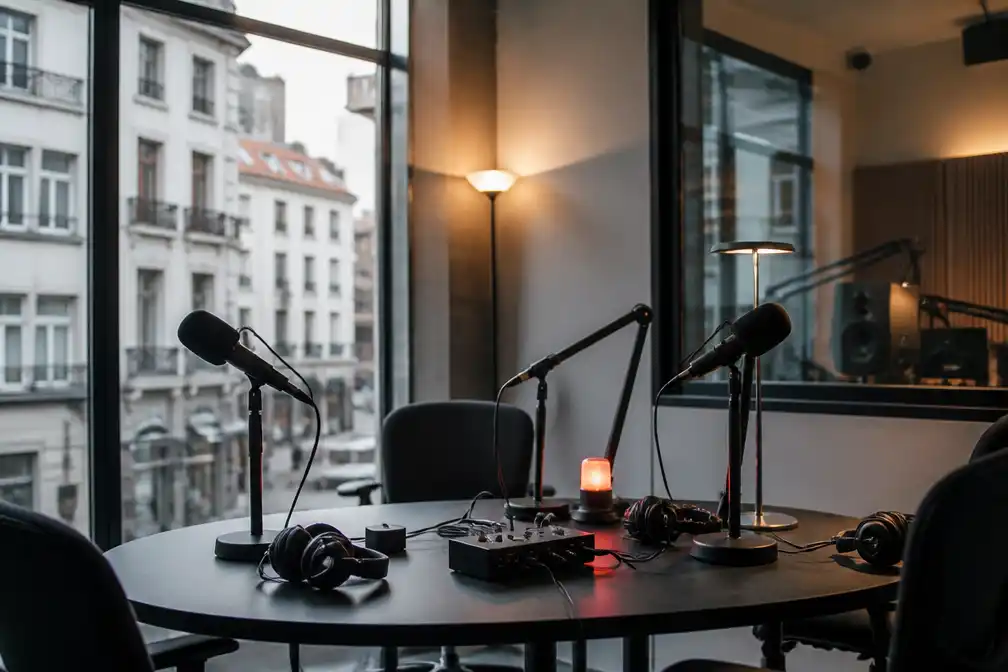 AB en BRUZZ openen Studio Steenstraat, een radio- en podcaststudio in Brussel