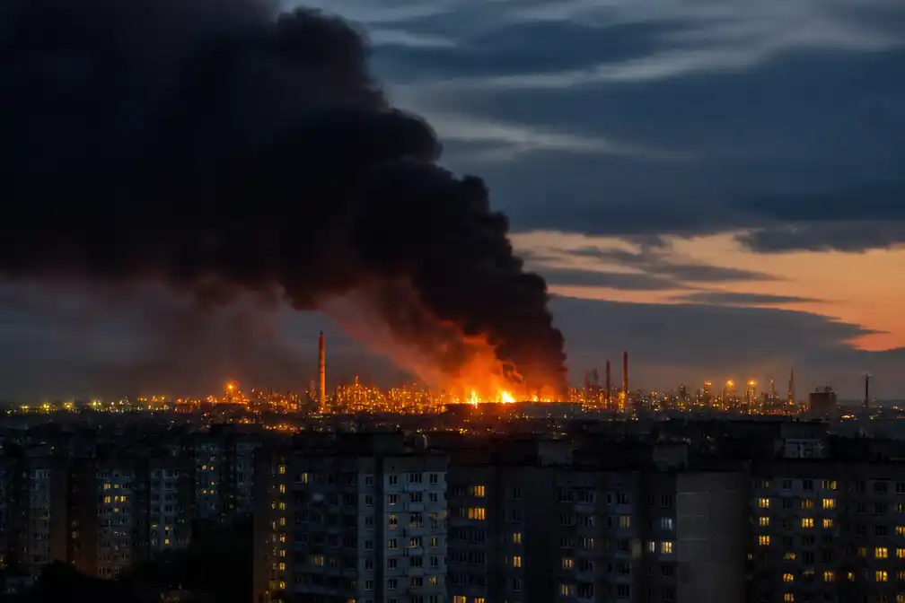 Rusland treft Oekraïense datacenters, brand bij Russische raffinaderij
