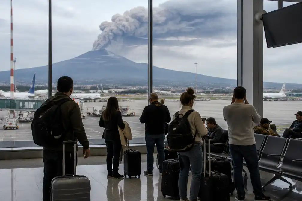 As wolk van Etna verstoort vliegverkeer op luchthaven Catania