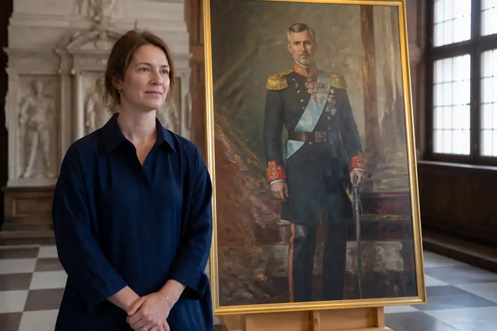Kunstenares onbewogen over kritiek op eerste officiële portret koning Frederik