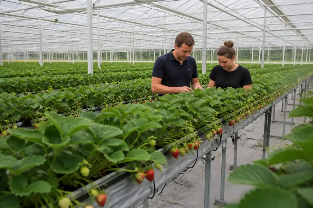 Aardbeienteler ontkent geruchten over groot serrecomplex in Baarle-Hertog