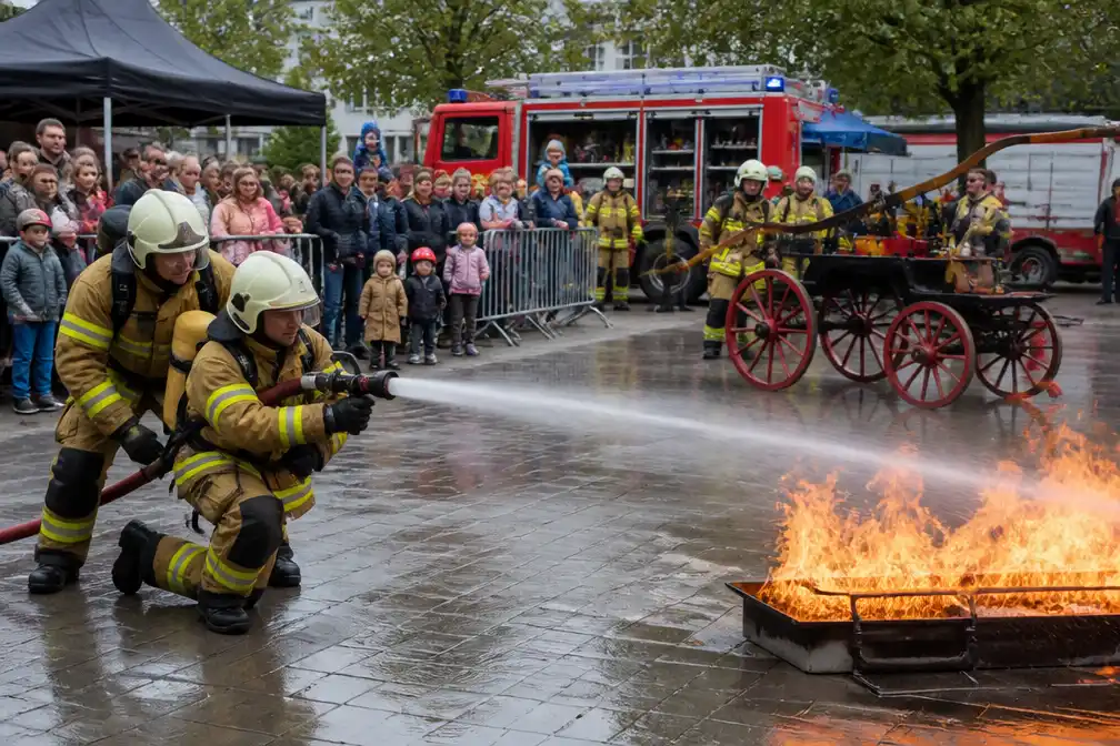 Brandweer Aalst-Moorsel viert 150-jarig bestaan op het Werfplein in Aalst