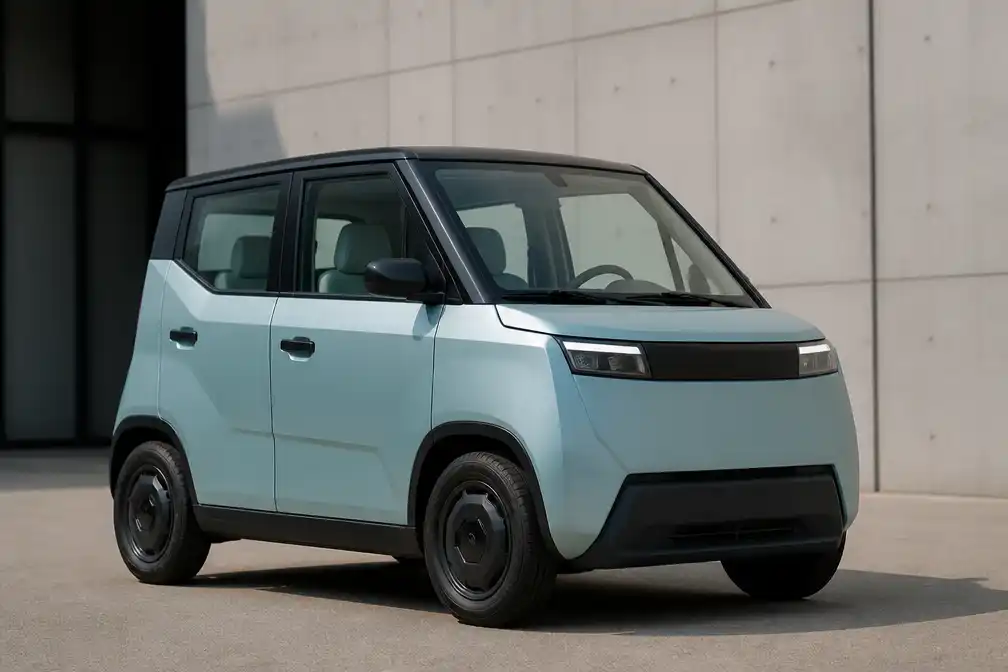 Hipster: drie meter lange elektrische auto met vier zitplaatsen en topsnelheid van 90 km/u