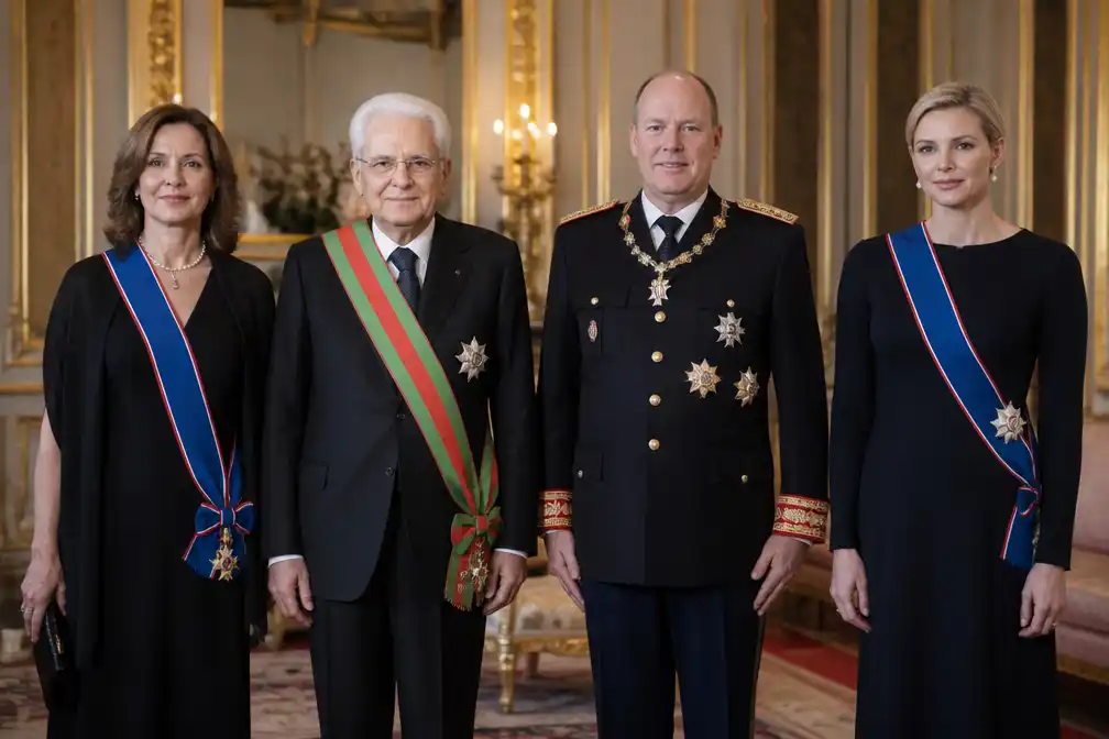 Mattarella onderscheiden bij eerste staatsbezoek aan Monaco
