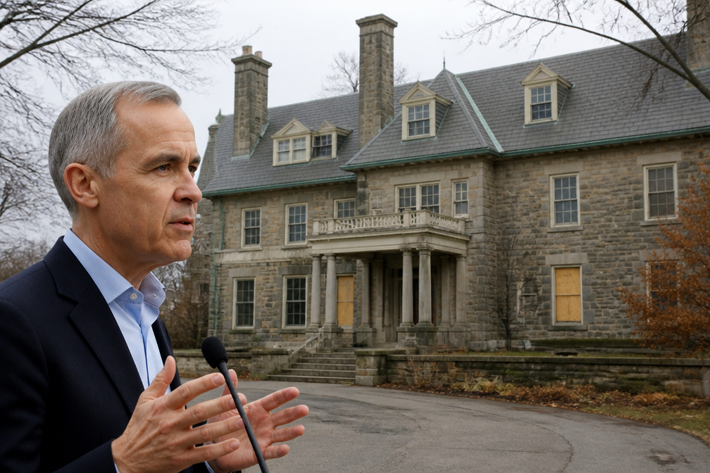Mark Carney schrijft wedstrijd uit voor renovatie vervallen premierresidentie Canada