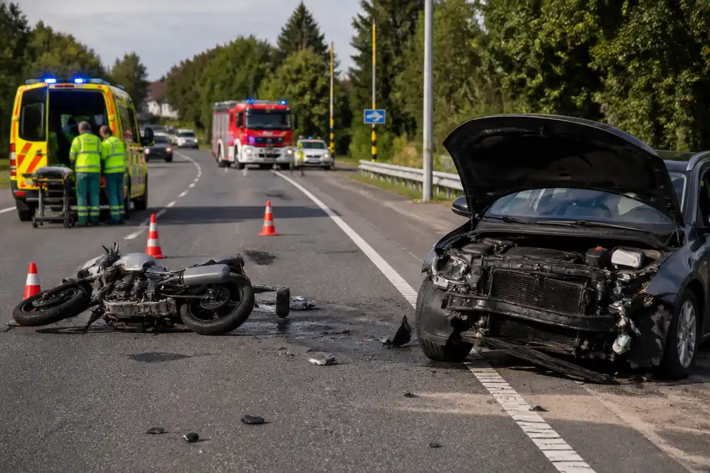 Motorrijder in levensgevaar na botsing met auto op N70 in Lokeren