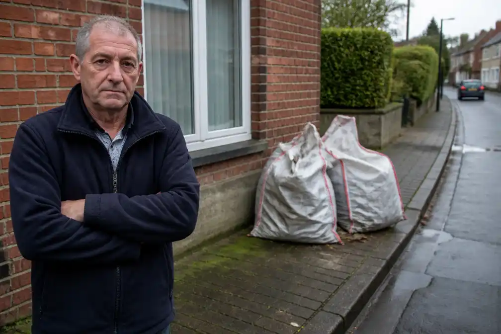 Asbestafval staat al vier maanden op straat in Kapelle-op-den-Bos