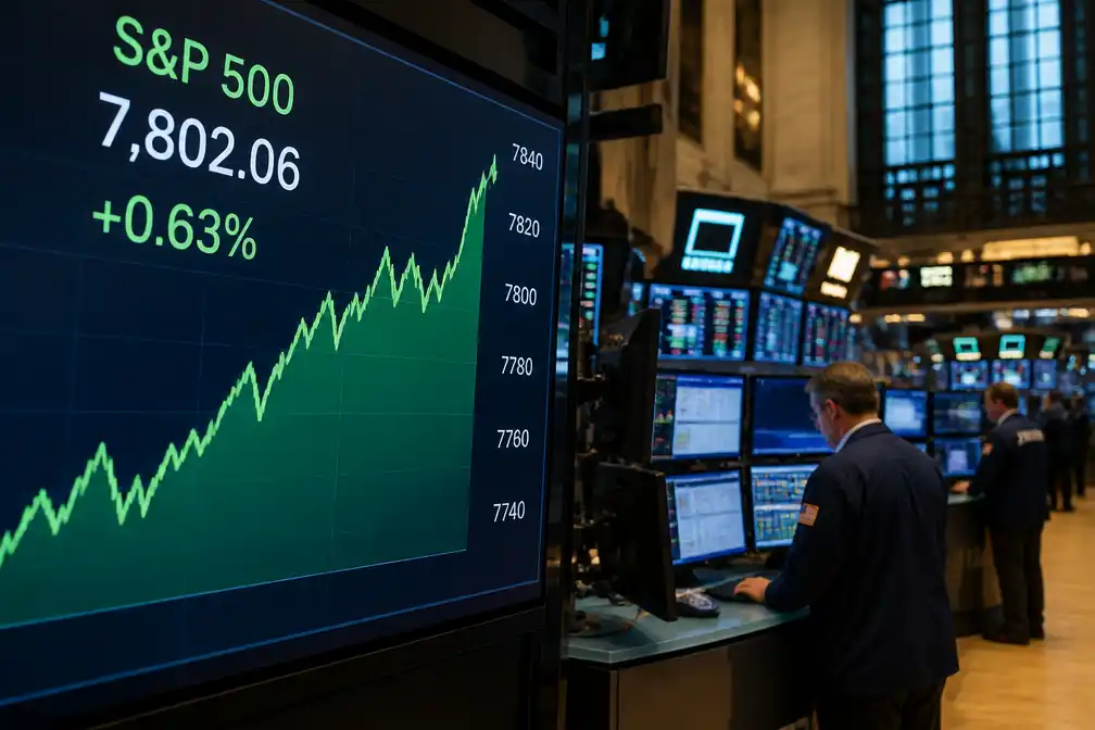 S&P 500 sluit op Wall Street voor het eerst boven 7800 punten