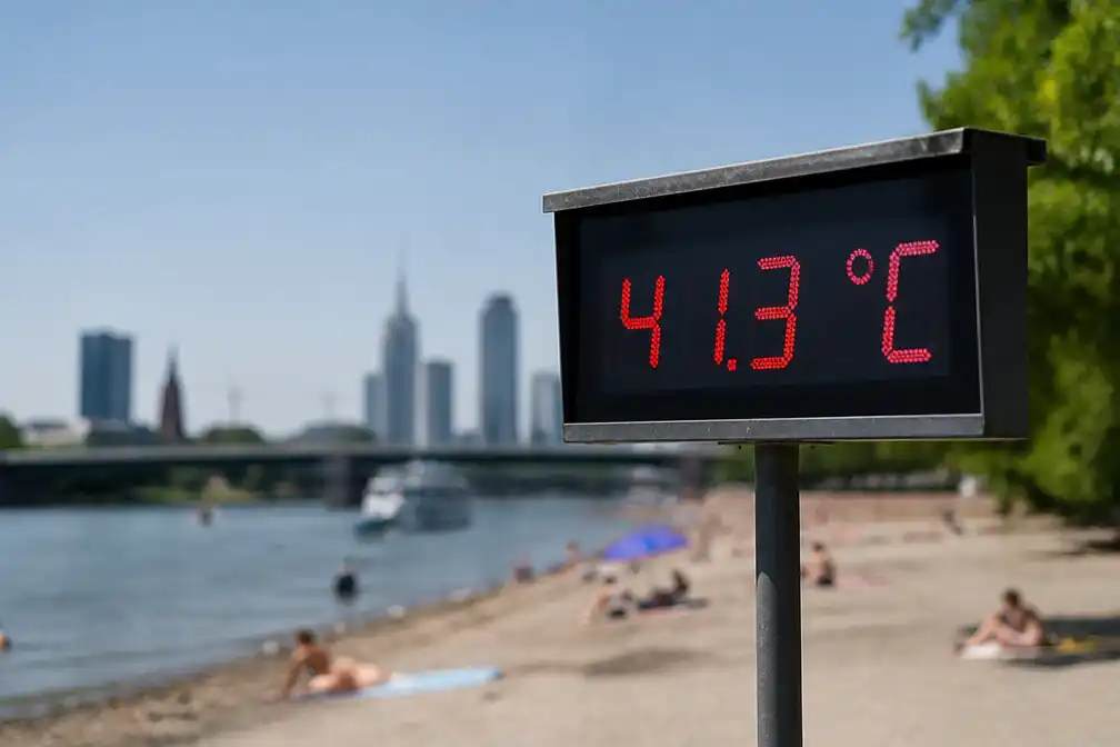 Duitsland meet op 26 juni 2026 nieuw hitterecord van 41,3 graden