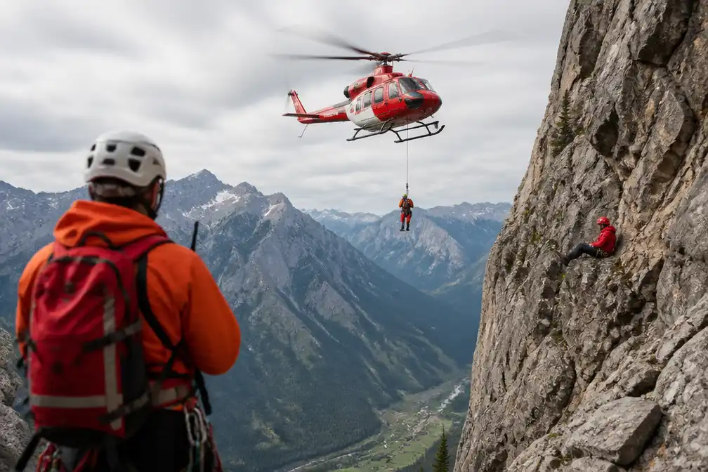 Tiener met helikopter gered van klif op Crown Mountain na AI-routeplanning