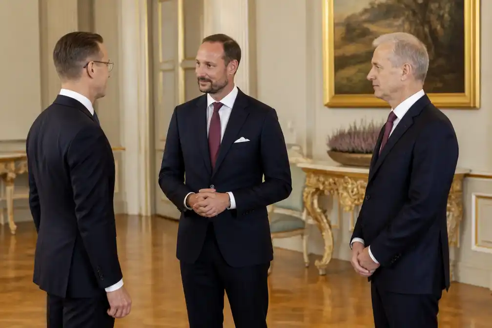 Koning Haakon ontvangt Finse president Stubb in Oslo