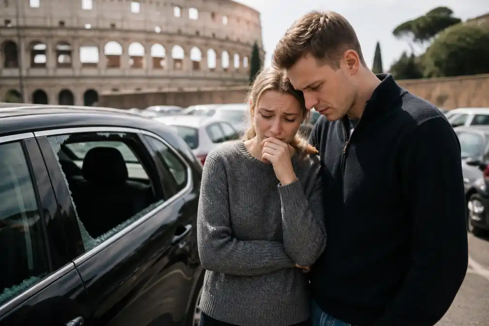 Italiense droombruiloft Vlaams koppel eindigt met diefstal op parking in Rome