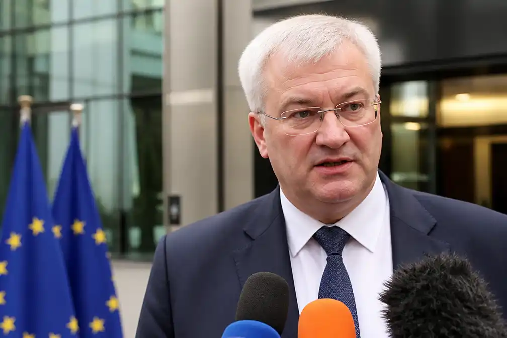 Oekraïense minister Sybiha roept EU in Luxemburg op Poetin te stoppen en vrede te herstellen