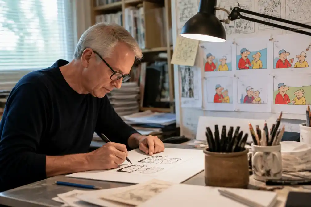Paul Kusters publiceert nieuwe cartoon Toos en Henk op 13 oktober 2026