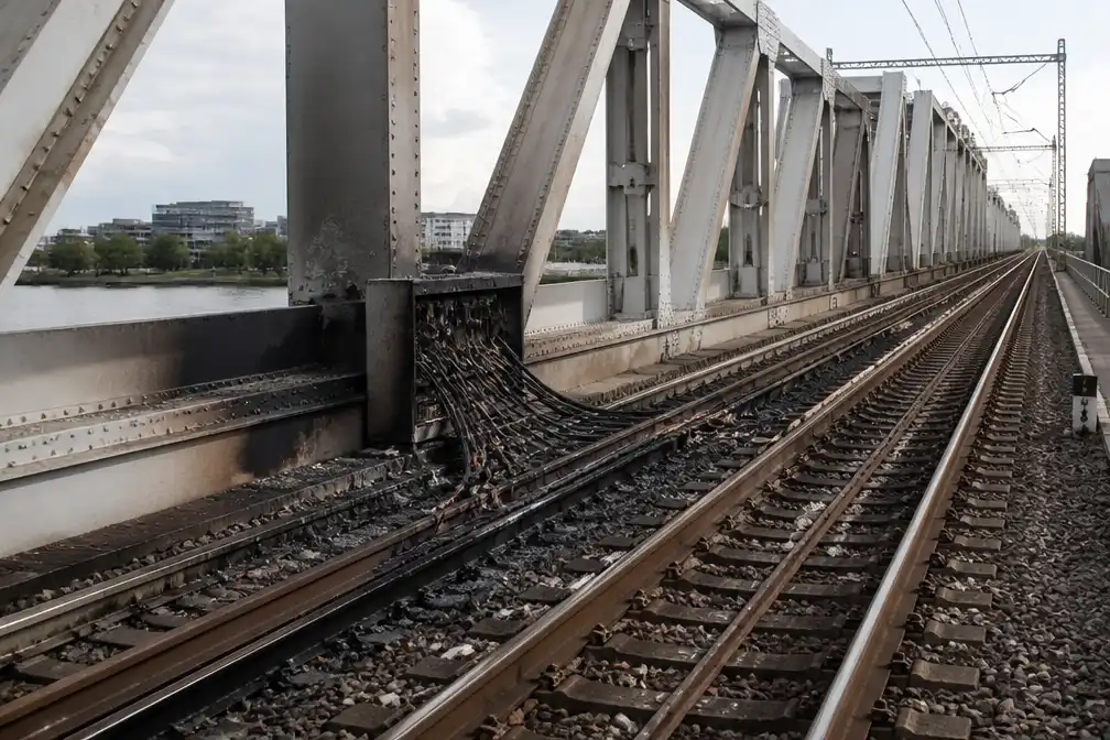 Brandstichting bij spoorbrug Rotterdam wakkert zorg over sabotage aan