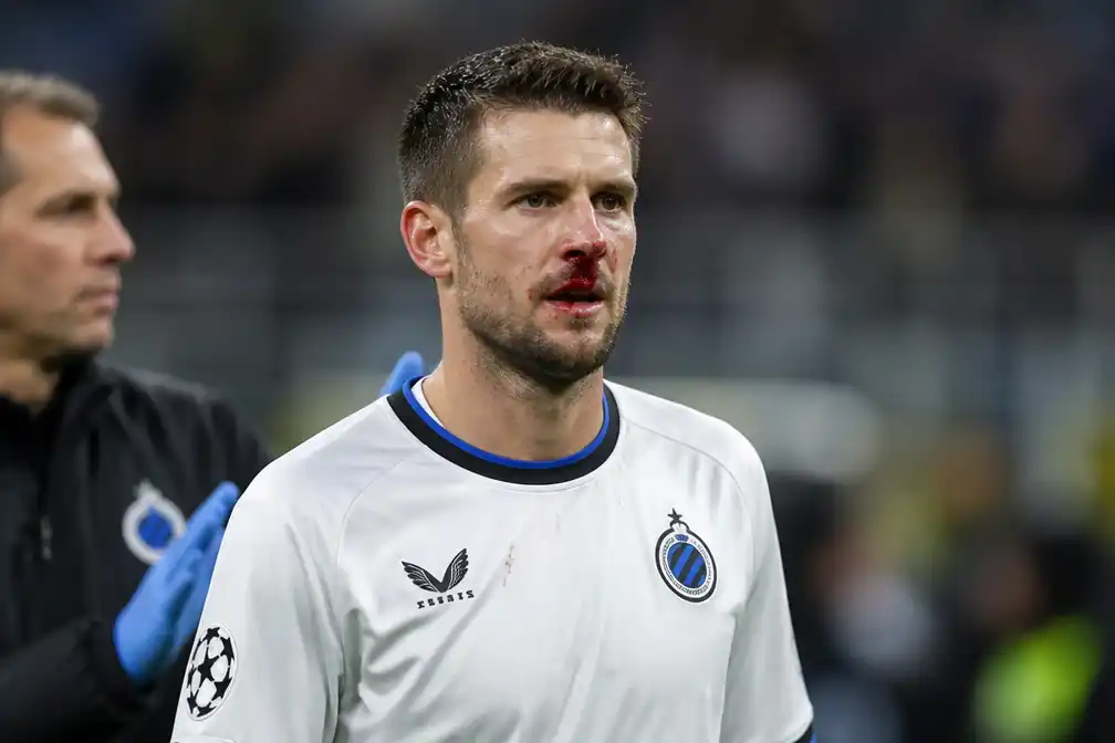 Mechele speelt door met wellicht gebroken neus bij zege Club Brugge in San Siro