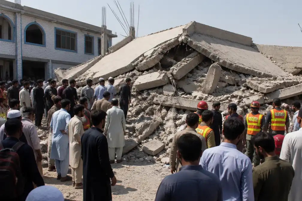 Dak van school in Pakistan ingestort: zeker 20 leerlingen en docente dood