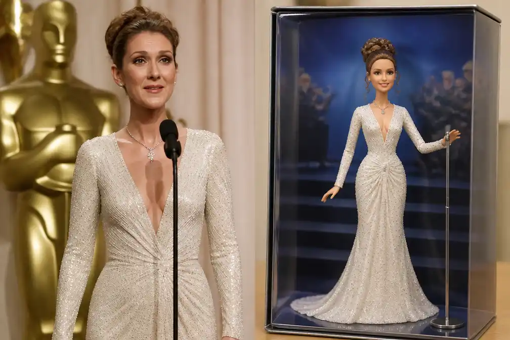 Mattel brengt Céline Dion-barbie uit, geïnspireerd op haar Oscaroptreden in 1998