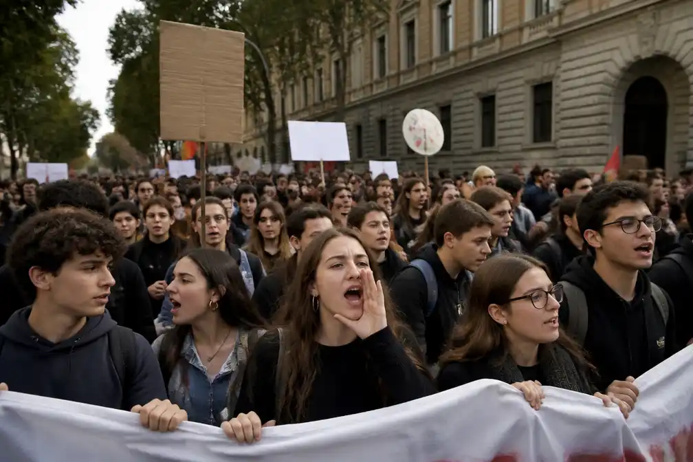 Duizenden Italiaanse studenten demonstreren tegen regering-Meloni