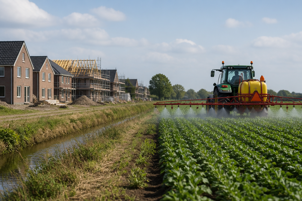Spuitzone van 50 meter legt Nederlandse woningbouw stil