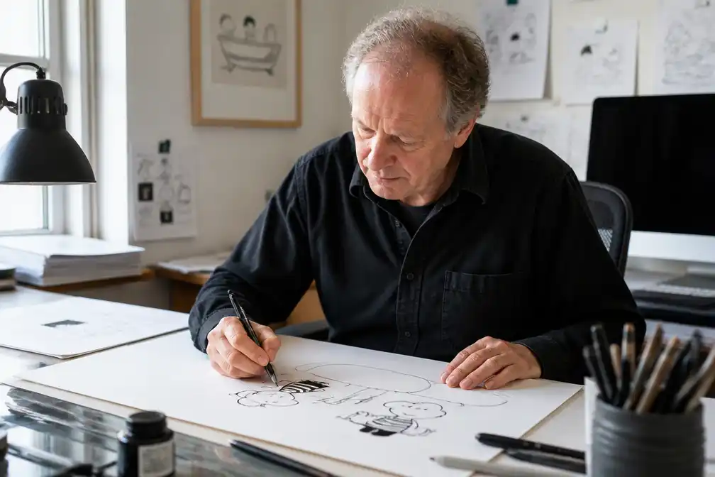 Cartoon Toos & Henk van Paul Kusters in De Limburger en Haarlems Dagblad