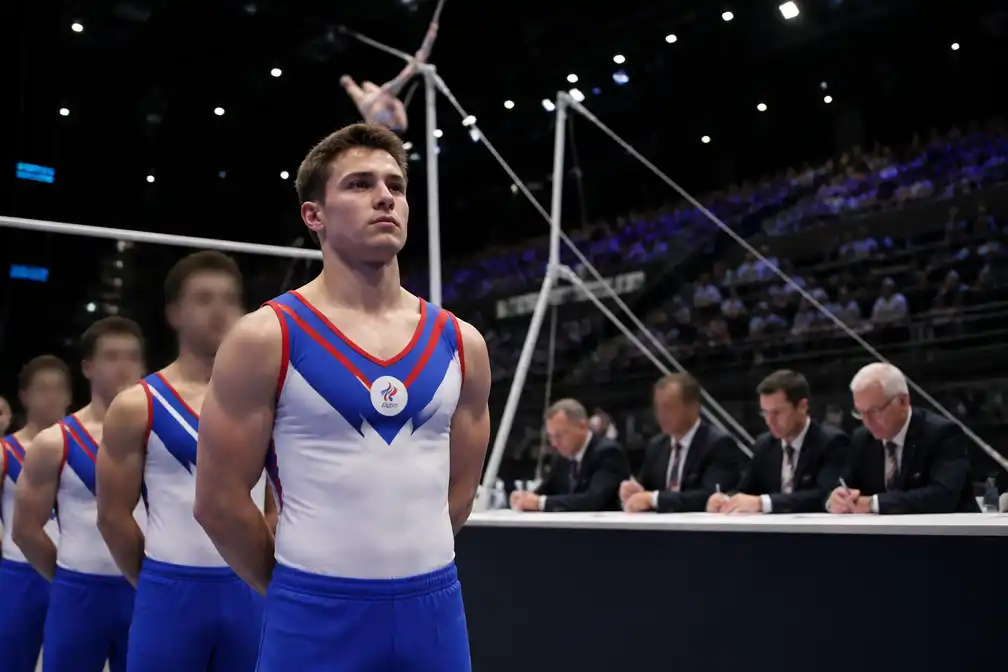 WK turnen in Rotterdam begint met Russische turners ondanks geweigerde visa