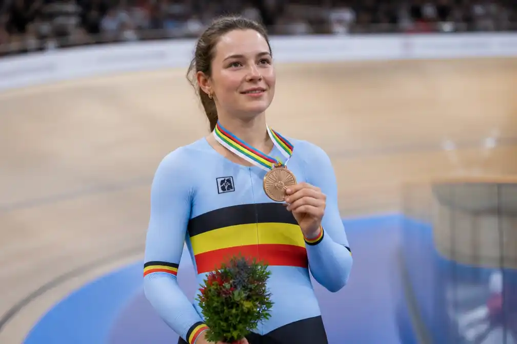 Bossuyt pakt brons in puntenkoers, vierde Belgische medaille op WK baanwielrennen