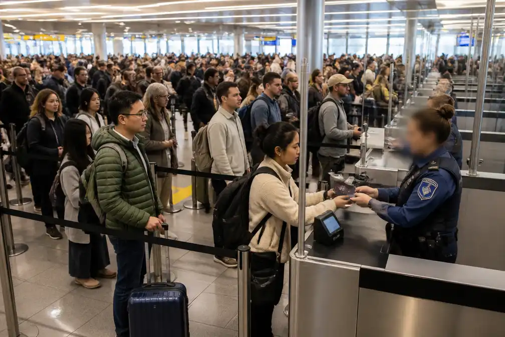Storing in elektronische paspoortcontrole op Schiphol zorgt voor lange rijen