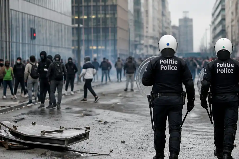 Tiener uit Kortrijk krijgt huisarrest en plaatsverbod na rellen in Brussel