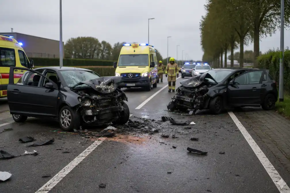 14-jarige ontsnapt uit instelling in Groningen en veroorzaakt frontale botsing in Burcht