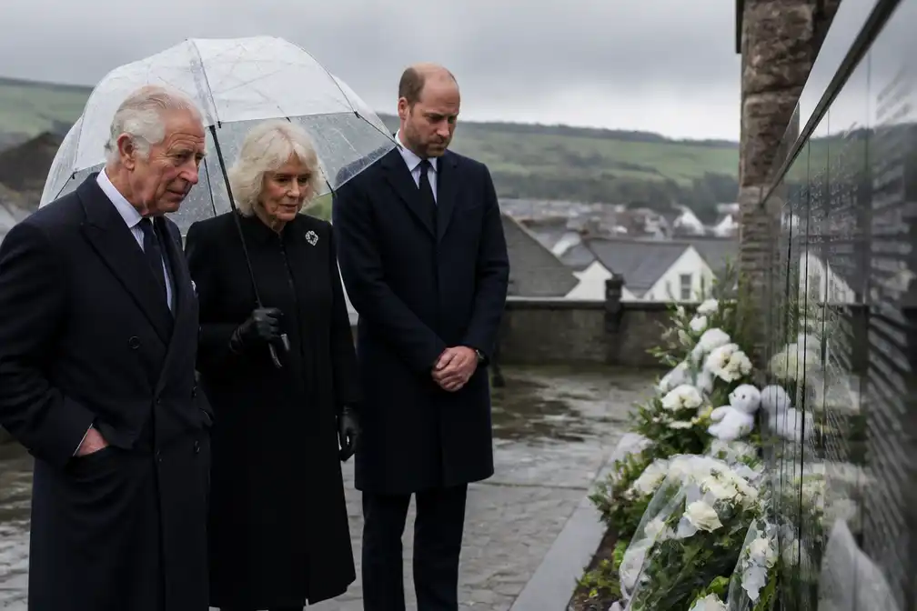Charles, Camilla en William herdenken mijnramp Aberfan na zestig jaar