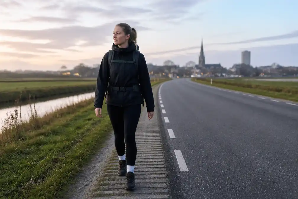 Kim Wiersma (27) wandelt van Leeuwarden naar Lauwersoog voor noodlijdend WEC