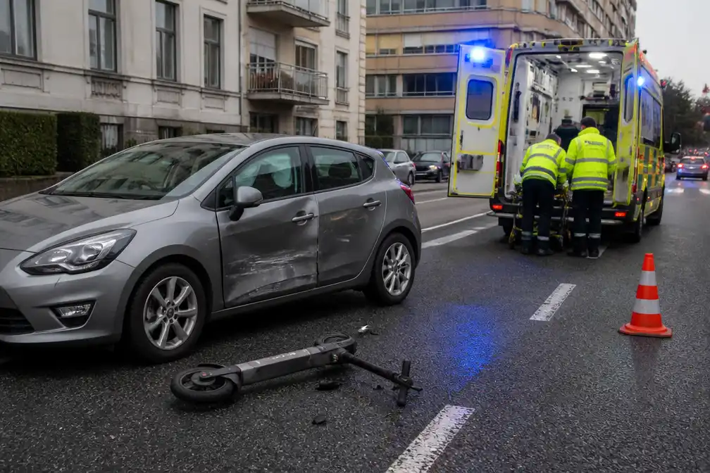 Stepbestuurder in levensgevaar na botsing met wagen op Vilvoordselaan in Brussel