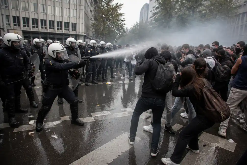 Brusselse politie zet traangas en pepperspray in bij onrust na studentenprotest