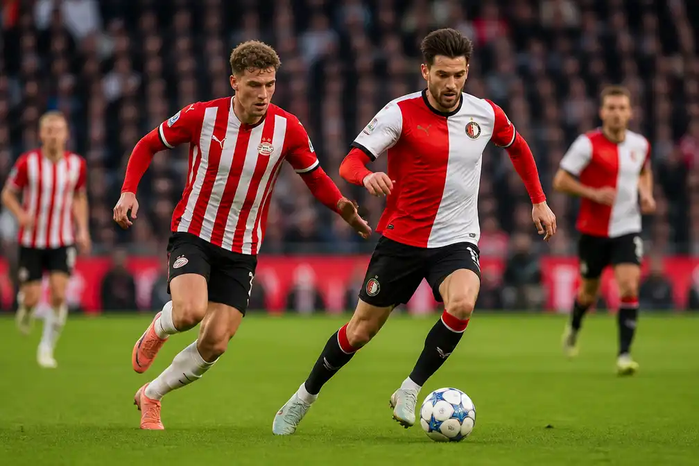 Koploper Feyenoord op bezoek bij regerend kampioen PSV in Eindhoven