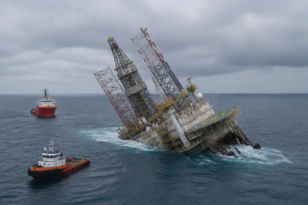 Boorplatform Prospector 5 zinkt voor kust van Gabon: 110 gered, één dood, vier vermist
