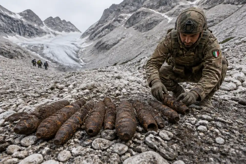 Italiaans leger ruimt 250 explosieven uit WO I op in smeltende Dolomieten
