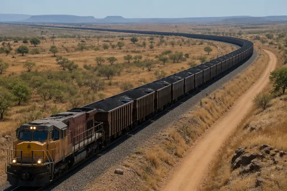 Zuid-Afrika laat langste goederentrein ooit rijden: 7,5 kilometer en bijna 700 wagons